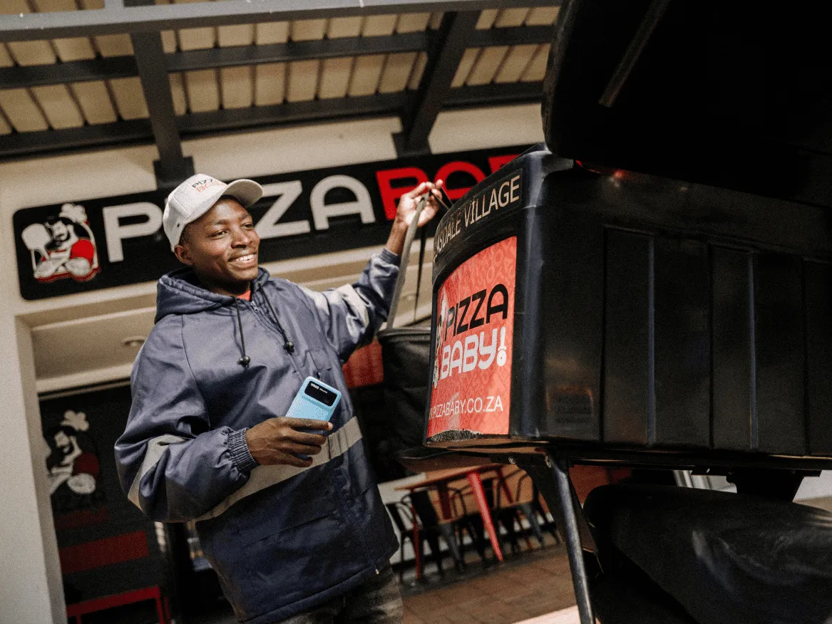 Mobile point of sale used by a delivery driver