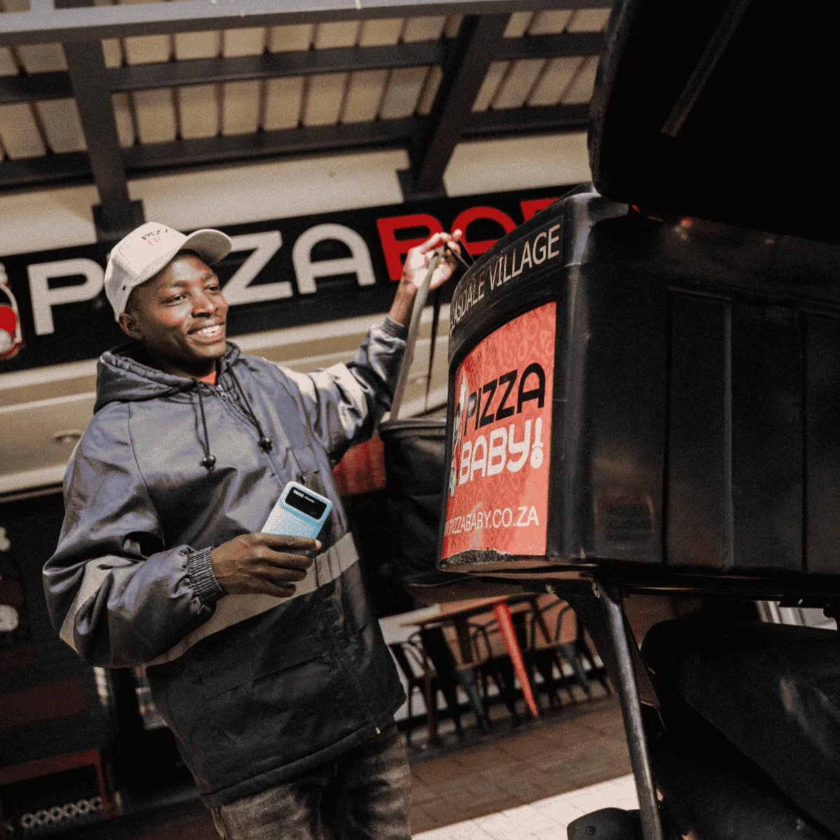 mobile point of sale used by a delivery driver