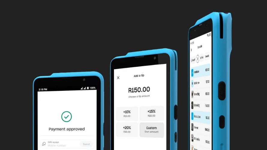 Payment approved and tip on a card machine screen
