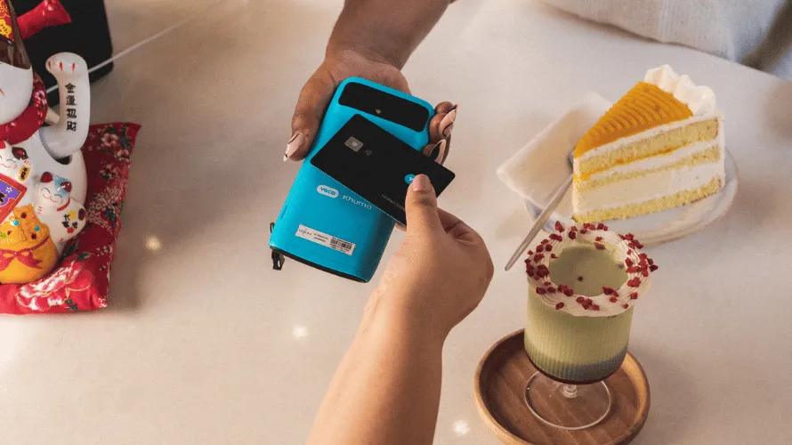 cashless payment made on a mobile point of sale